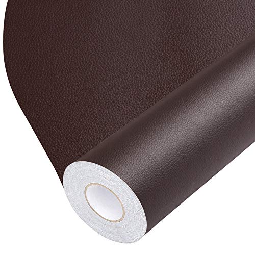BSZHTECH Leather Repair Tape Self-Adhesive Leather Repair Patch for Couch Furniture Sofas Car Seats Advanced PU Vinyl Leather Repair Kit (Dark Brown, 3.9X79 inch) - color: Dark Brown, size: 3.9X79IN