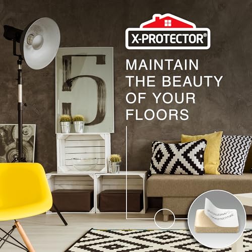 X-PROTECTOR Felt Furniture Pads - 48 PCS 1" - Felt Pads Floor Protectors - size: 1" 48 Beige, Square