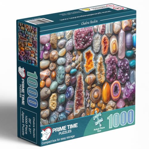 Adult Jigsaw Puzzle 1000 Piece Healing Stones - color: Chakra Rockin
