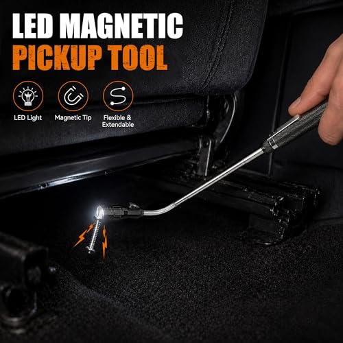 Tool Kit for Home, Basic Tool Set with Magnetic Pickup Tool - color: Three-layer