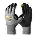 COOLJOB ANSI A5 Cut Resistant Gloves - 1/3/12 Pairs, Nitrile Rubber Dipped Safety Work Gloves for Men, Knife Proof with Grip Coating for Construction Warehouse Glass Wood Work, Grey Xlarge - size: X-Large, style: A5 Pack of 1