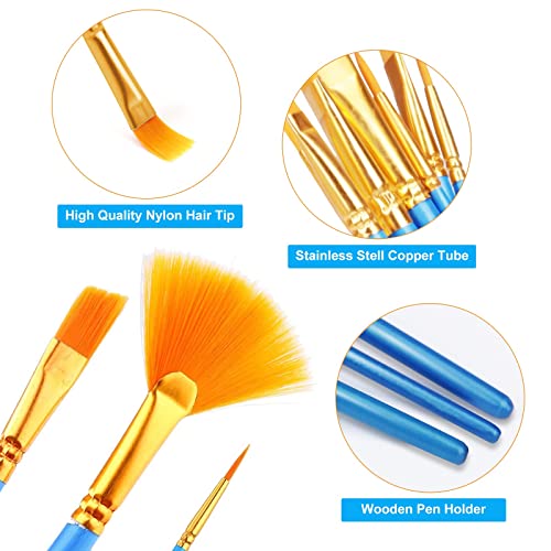 AROIC Acrylic Paint Brush Set, 100Packs / 1200 pcs Paint Brushes Bulk - size: 1200pcs
