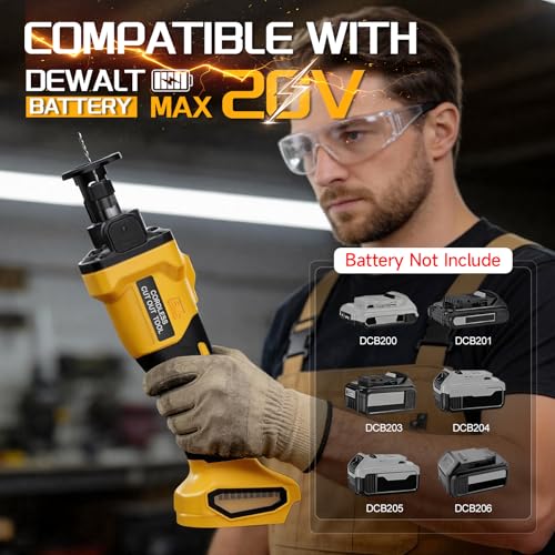 Brushless Drywall Cut-Out Tool Compatible with Dewalt 20V Battery (Tool Only), Cordless Drywall Rotary Saw, 28000 RPM, 6 Speed Adjust, Depth Adjust, 1/8" Quick Bit Change, Cutting Tool for Drywall