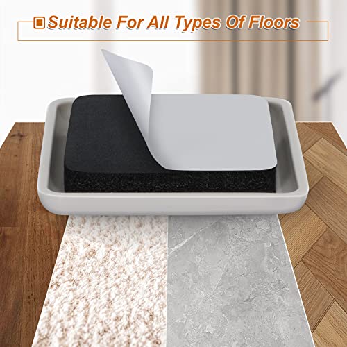 Furniture Sliders for Carpet & Hardwood Floors, 16 Pack 2 Inch Square Sliders for Moving Furniture, Easily Move Any Item While Protect The Floor - size: 2 inch 16 PCS (Square)