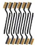 SUJAYU Brass Wire Brush Rust Remover, Small Wire Brush for Cleaning, Paint Stripper for Metal, Wood, Rustoleum Fabric Spray Paint (Brass, 12.00) - style: Brass