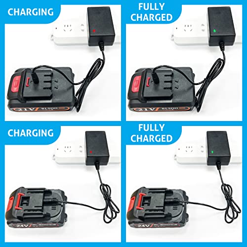 Battery Charger for 4Inch & 6Inch Mini Chainsaw, Lithium Battery Charger, Cordless Small Electric Portable Handheld Chainsaw Accessories