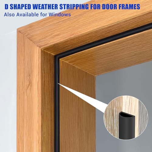 Weather Stripping Door Seal, 20Ft, Black (3/8" W × 1/4" T) - color: Black, size: S (3/8" W × 1/4" T)