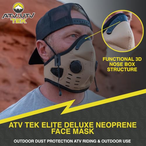 ATV Tek Elite Deluxe Neoprene Dust Mask - color: Tan