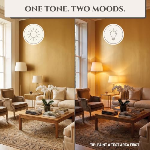 Metallic Wall Paint 67.62 fl oz - Antique Gold - Stunning Metallic Shine for Stylish Interiors, Easy to Apply, Water-Based, Perfect for Creative Wall Designs & DIY Projects - color: Antique Gold