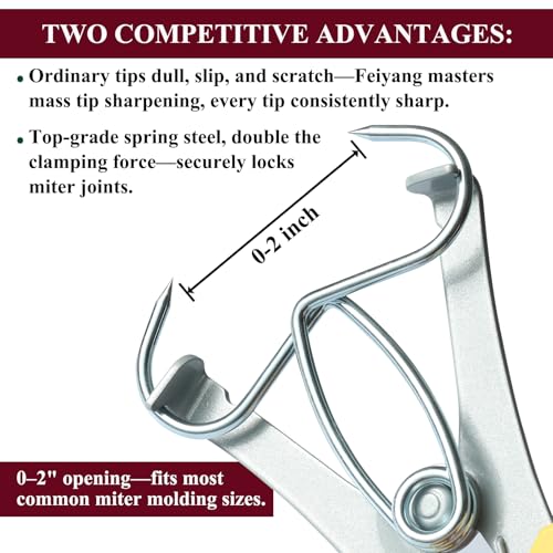Miter Spring Clamps Kit for Woodworking - size: 13 Clamps / 1 Pliers / 1 Clamp Clip