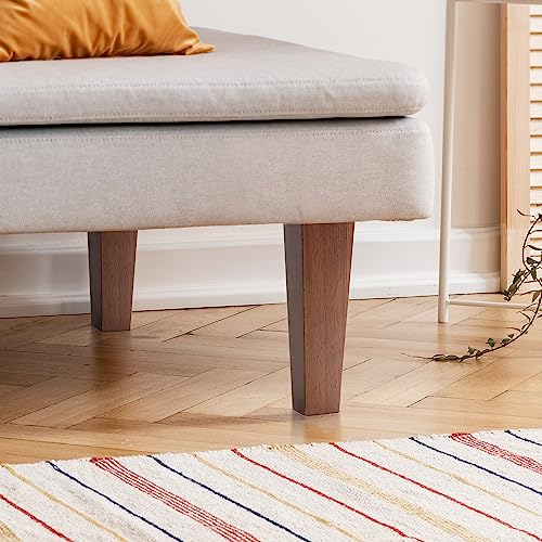 WEKIS Solid Wooden Furniture Legs 10 Inch, Natural Wood Mid Century Brown Square Legs Furniture Replacements Feet for Couch Legs, Sofa Legs, Cabinet Legs, Bench Legs, Bed Legs, Set of 4 - size: 10 Inch