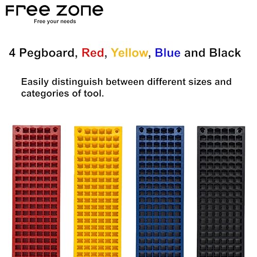 Free Zone 4 PCS Bit Organizer Set, 632-Hole 1/4" Hex Bit Toolbox Storage - color: 4 Color
