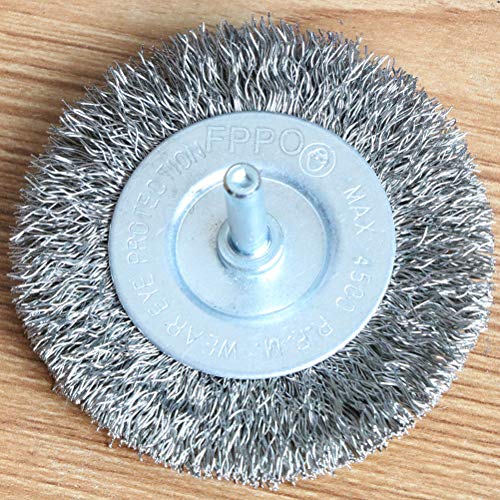 FPPO 4PCS 3 Inch Stainless Steel Wire Wheel Brushes Kit for Drill with 1/4-Inch Shank,Wire Wheels for Power-Operated Grinders - size: 3 inches