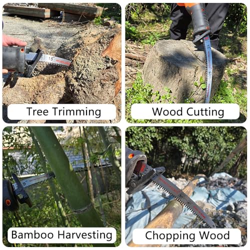 12 Inch Arc Edge Reciprocating Saw Blade for Wood Pruning, 7TPI Japanese Teeth Sawzall Blades for Tree Trimming (3 Pack) - size: 12 Inch