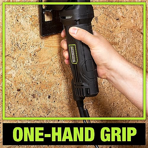 Genesis Mini Circular Saw 4.0 Amp 4-1/2" with 24T Carbide-Tipped Blade, Rip Guide, Vacuum Adapter, and Blade Wrench (GCS445SE) - style: Mini Circular Saw 4-1/2"