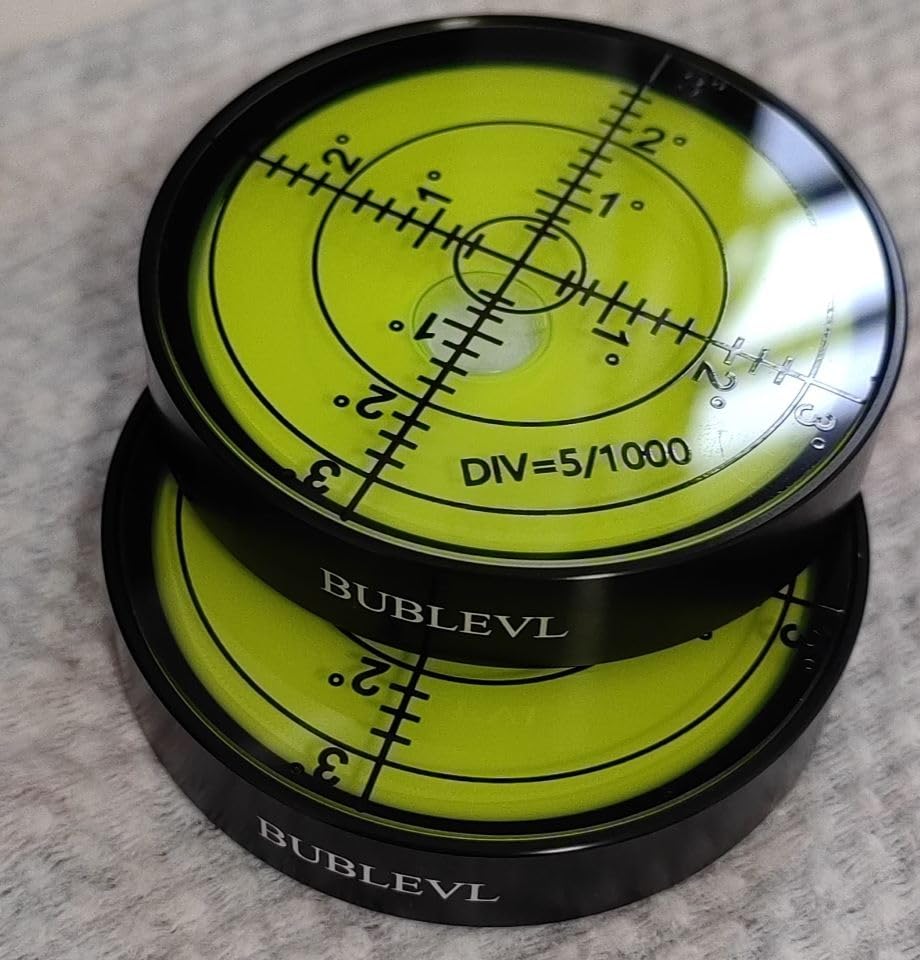 Round High Precision 2.4inch 60MM Aluminium Bubble Levels RV - size: Circular 6012