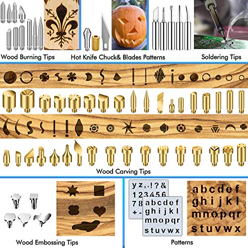 137PCS Wood burning Kit, DIY Creative Tool Set Soldering Woodburning Kit - color: Gray, size: 137Pcs