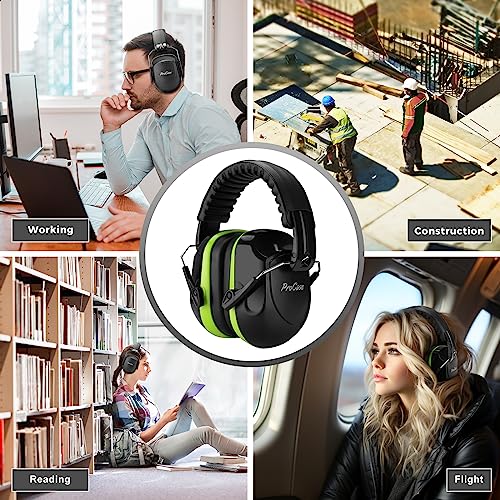 ProCase Hearing Protection Ear Muffs SNR 33dB, Noise Cancelling Headphones - color: 1 - Green