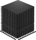Walsai Exercise Mats Puzzle Foam Mats Gym Flooring Mat Cover 20 SQ.FT Interlocking Foam Mats with EVA Foam Floor Tiles for Home Gym Equipment Workouts (20pcs Black Exercise Mats)