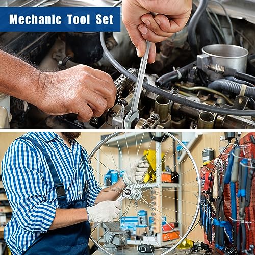 SORAKO Ratcheting Combination Wrench Industrial Grade Cr-V Steel Gear (B-12Pcs Set) - style: 2-12Pcs Set