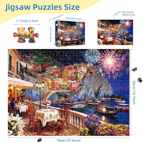 Italy Cinque Terre Jigsaw Puzzles for Adults 1000 Pieces - color: Cinque Terre