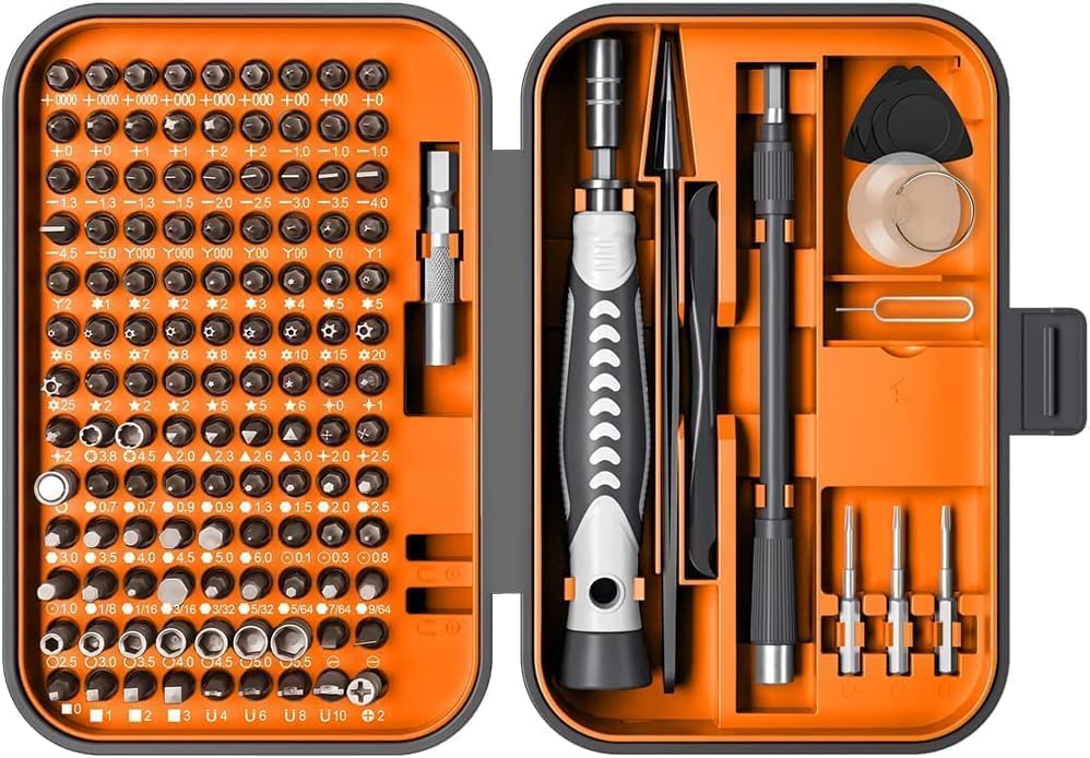 Precision Screwdriver Set, 130 in 1 Mini Screwdriver Set Tool - color: Orange, size: 130