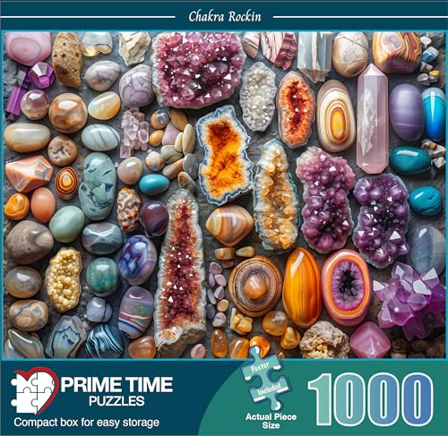 Adult Jigsaw Puzzle 1000 Piece Healing Stones - color: Chakra Rockin