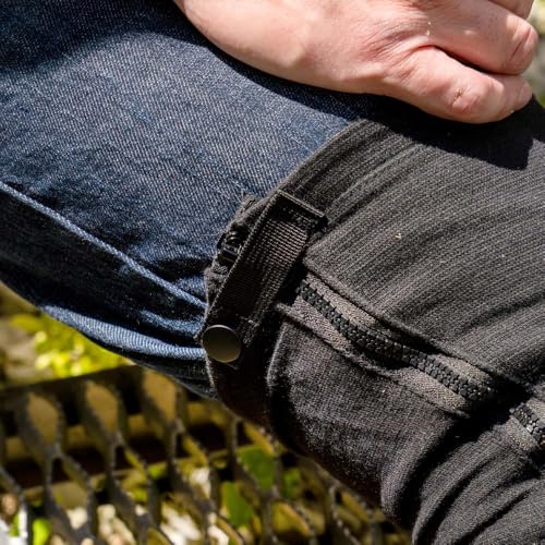 Klein Tools 60628 Tough-Flex Knee Sleeves for Work, Construction, Low-Profile Sleeve with Zipper, Gel-Like Foam, Black, S/M - size: S/M