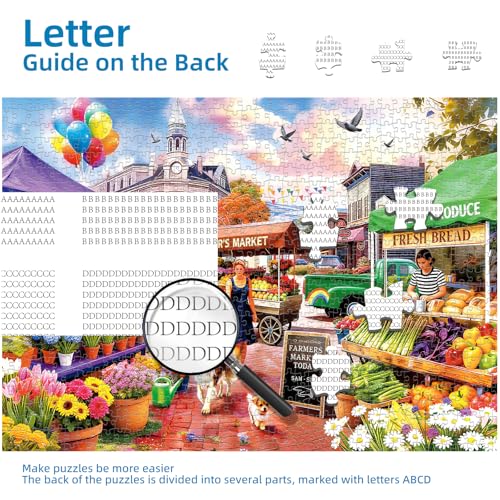 Farmers Market Puzzles for Adults 1000 Pieces - color: Farmers Market
