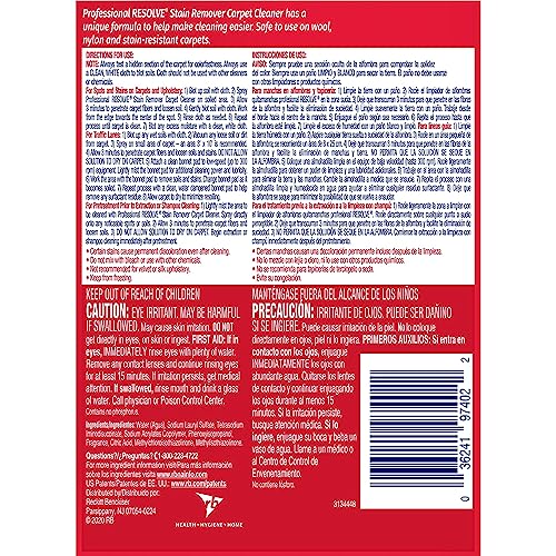 Resolve Carpet Cleaner Spray, Stain & Spot Remover for Carpet, 32 Fl Oz - size: 32 Fl Oz (Pack of 1)
