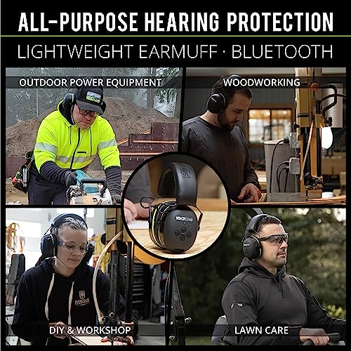 ISOtunes AIR DEFENDER Earmuffs: Comfortable Wireless unisex adult Hearing Protection Earmuffs with 40 Hour Battery Life - color: Green