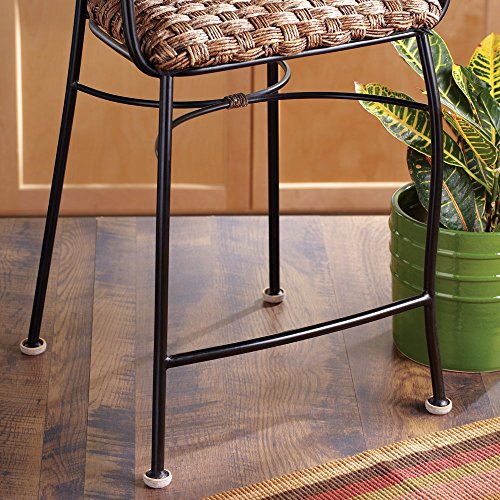 Super Sliders Secure Grip Formed Felt Movers for Furniture to Protect Hard Surfaces, 1", Walnut Brown (4 Pack)