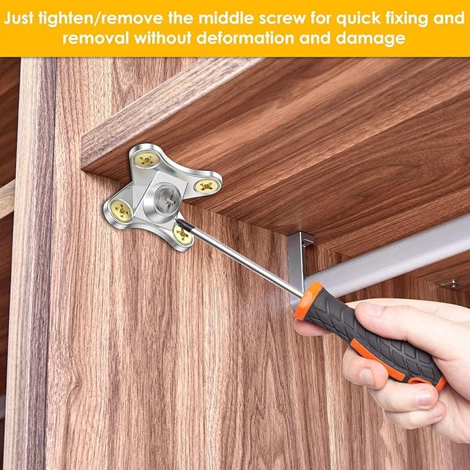 24Pack Butterfly Corner Bracket Detachable Corner Brace Alloy Right Angle L Bracket with Screws, Butterfly Shape Corner Fastener for Wood Furniture Cabinet Shelves Table Chair Bed (Nickel)
