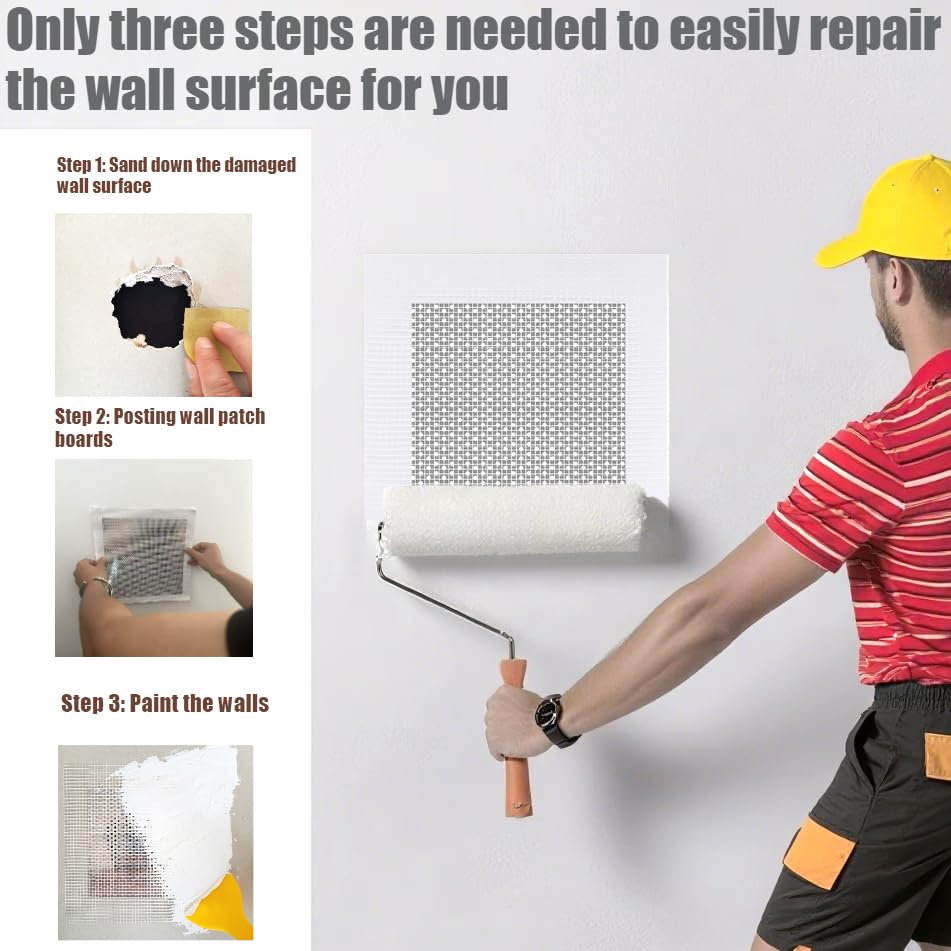 GALAXYFIBER Drywall Repair Kit, 16 Pieces, 4-6-8 inch Drywall Patch kit, Wall Repair Patch kit, Wall Patch Repair kit, Drywall Hole Patch, Drywall Patch kit, Wall Hole Repair kit, Drywall Patch Hole.