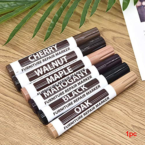 SYCOOVEN Furniture Wood Repair Marker, Scratch Fix Pen for Floors, Tables - Simple Paint Touch Up for Stains, Carpenters (Black)