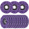 10 Pack Strip Disc Wheel for Angle Grinder Paint Rust Removal 4-1/2" x 7/8" - style: 4-1/2'' x 7/8''-Purple