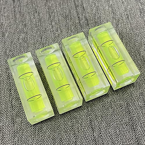 3Pcs Magnetic Small Bubble Levels 40x15x17mm Mini Square Bubble Spirit Level Measuring Layout Tools (40mm) - size: 40mm