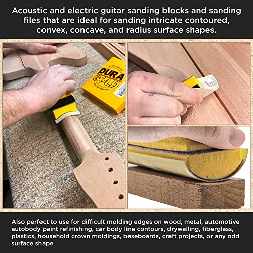 Dura-Gold Luthier Acoustic Guitar Master Woodworker Hand Sanding Block Set - size: 10-Piece