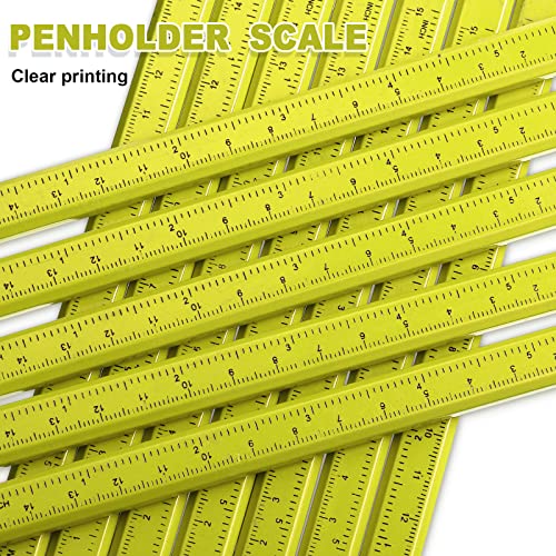Honoson 200 Pcs Flat Construction Pencils with Printed Ruler Wood Graphite 2 Pcs Carpenter Pencil Sharpener for Woodworking Marking Tool(Yellow) - color: Yellow