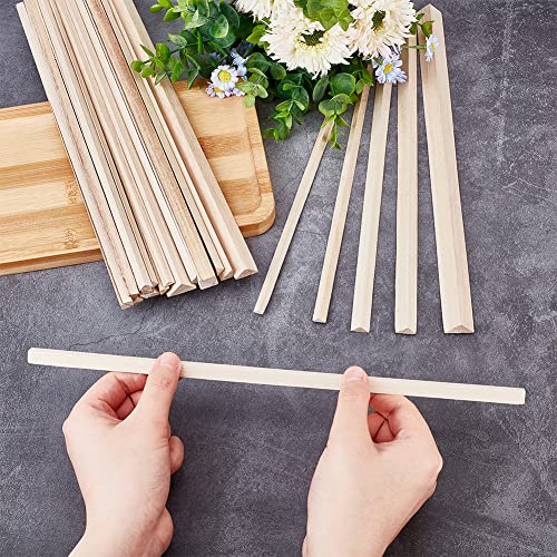 OLYCRAFT 26Pcs Triangle Wood Sticks 5 Sizes Unfinished Wooden Strips Triangle Dowels Strips Wooden Dowel Rod Natural Wood Sticks Model Accessories for DIY Craft Supplies - color: Triangle - 5 Size