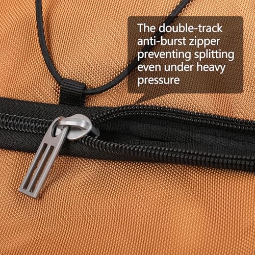 110L Expandable to 140L 32” Foldable Oxford Soft-Sided Rolling Duffle Bag with 2 Heavy-Duty Wheels,2 Large Compartments,Adjustable Shoulder Strap and Attached Organizer Pouch,Coffee - color: Coffee