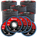 50 Pack 60 Grit T29 Zirconia Flap Discs 4.5" x 7/8" T27 for 4 1/2 Inch Angle Grinder Flap Wheels Heavy-Duty Grinding & Sanding Discs for Metal, Wood, Stainless Steel - color: #60