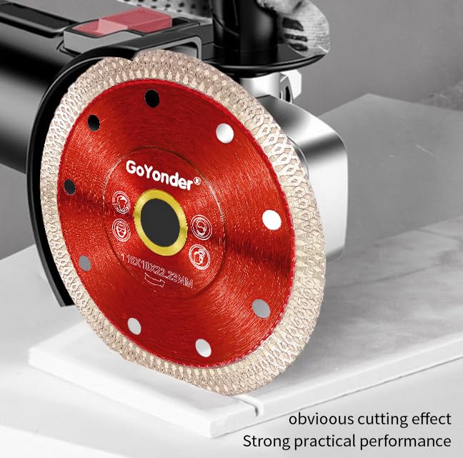 GoYonder 4.5 Inch Super Thin Diamond Saw Blade for Cutting Porcelain Tiles,Granite Marble Ceramics - size: 4.5"