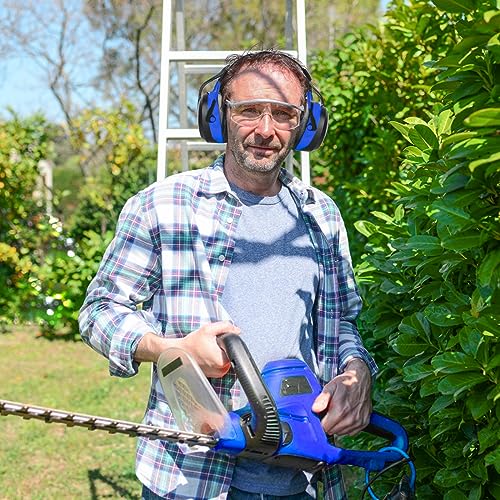 Gardtech Hearing Protection with Bluetooth, FM Radio Earmuffs, NRR 29dB Hearing Protection Headphones Noise Cancelling Headphones with MP3 for Mowing Lawn Work, Rechargeable BL-5B Battery (Blue) - color: Blue-fm+bluetooth+mp3