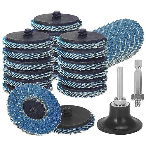 SI FANG 20Pcs Mixed 2 inch Zirconia Flap Disc Die Grinder Sanding Discs Kit - style: 40/60/80/120 Grit Mix Set