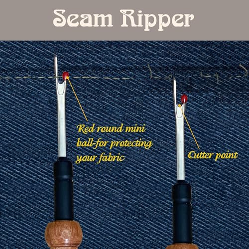 SAVINA Wooden Seam Ripper for Sewing, Stitch Remover Tool for Quilting - color: 1Pcs