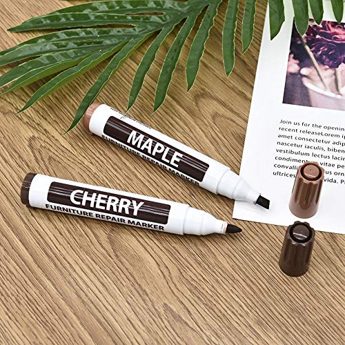 SYCOOVEN Furniture Wood Repair Marker, Scratch Fix Pen for Floors, Tables - Simple Paint Touch Up for Stains, Carpenters (Black)