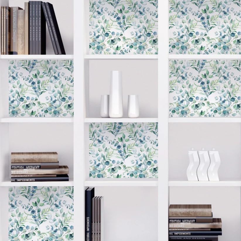 Main Street Peel and Stick Wallpaper Sheets, Eucalyptus, 12-Pack - style: Eucalyptus