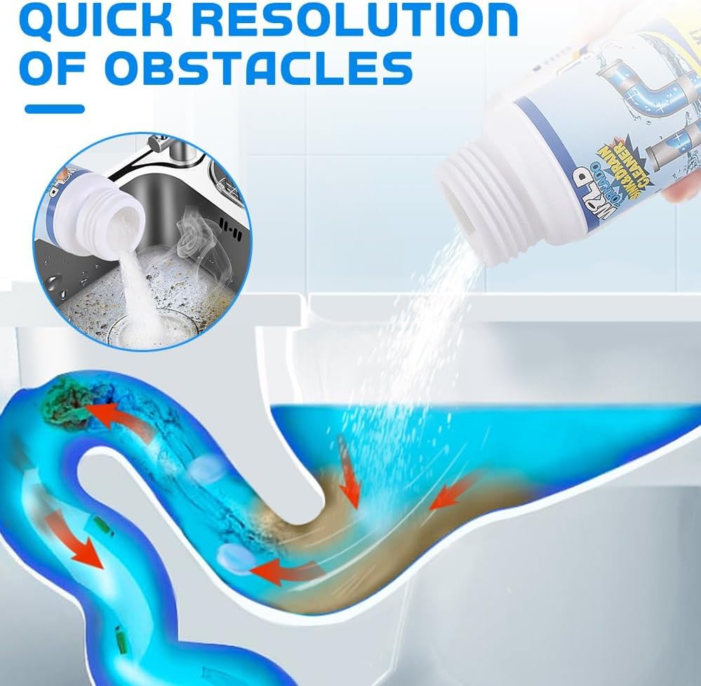 Sink and Drain Cleaner, Wild Tornado Pipe Dredge, Drain Cleaner for Toilet Kitchen, Pipes Cleaning Tool (4)
