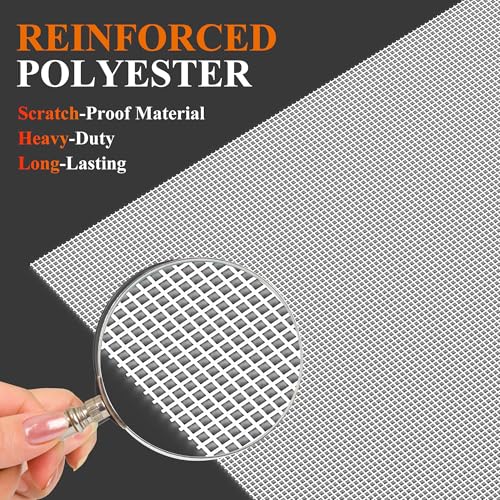 2PACK MAGZO Window&Door Screen Replacement Kit, 48''W x 99''L, White - color: White, size: 48"W x 99"L